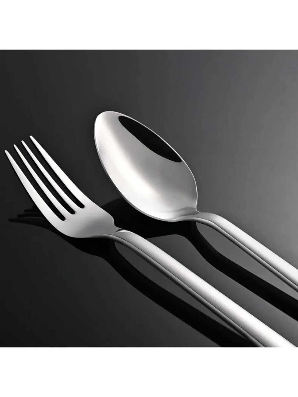 40-Piece Stainless Steel Flatware Set for 8, Modern Mirror Polished Cutlery